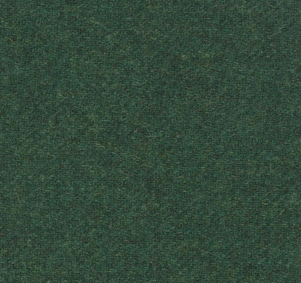 OFFCUT festive rich green plain Harris Tweed 70cm wide x 50cm long continual