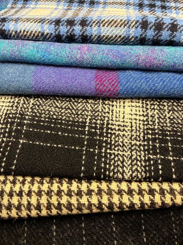 #7 OFFCUT BUNDLE Harris Tweed - 6 pieces 22cm x 30cm as pictured