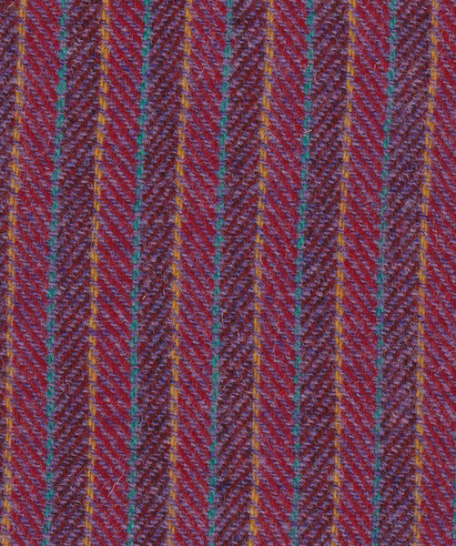 2 offcuts Bright & dark red stripes pinstripe with LILAC OFFCUT Harris Tweed