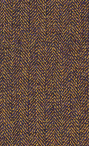 Dark purple & yellow herringbone Harris Tweed 74cm wide x 37cm long. Bit darker than pic