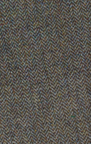 SALE flecked blue green brown herringone Harris Tweed 74cm wide x 50cm long continual