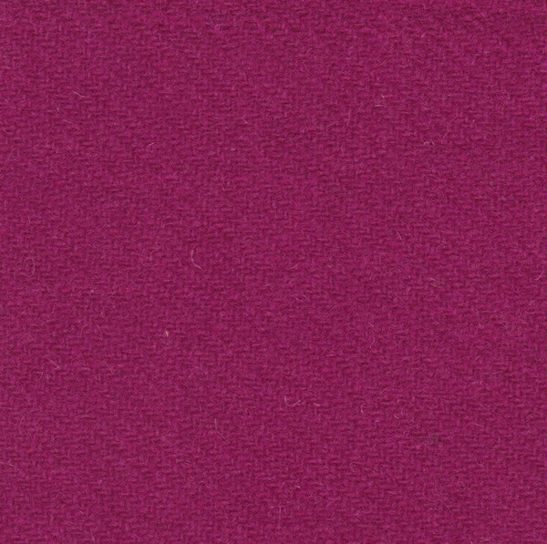 Dark fuchsia pink twill Harris Tweed 74cm wide x 50cm long continual