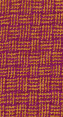 Basketweave dark yellow & fuchsia pink Harris Tweed 74cm wide 1m long continual