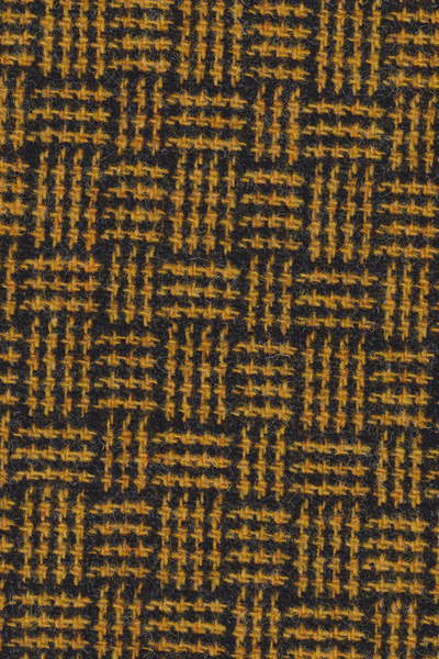 Basketweave dark yellow & charcoal Harris Tweed 74cm wide 30cm long continual